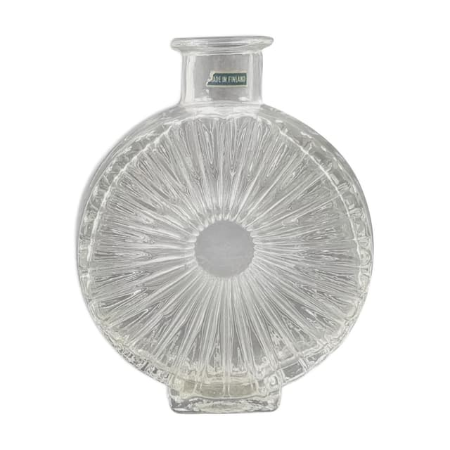 Vase Aurinkopullo, transparent glass crystal, by H. Tynell, Finland, 1960s - DIMENSION