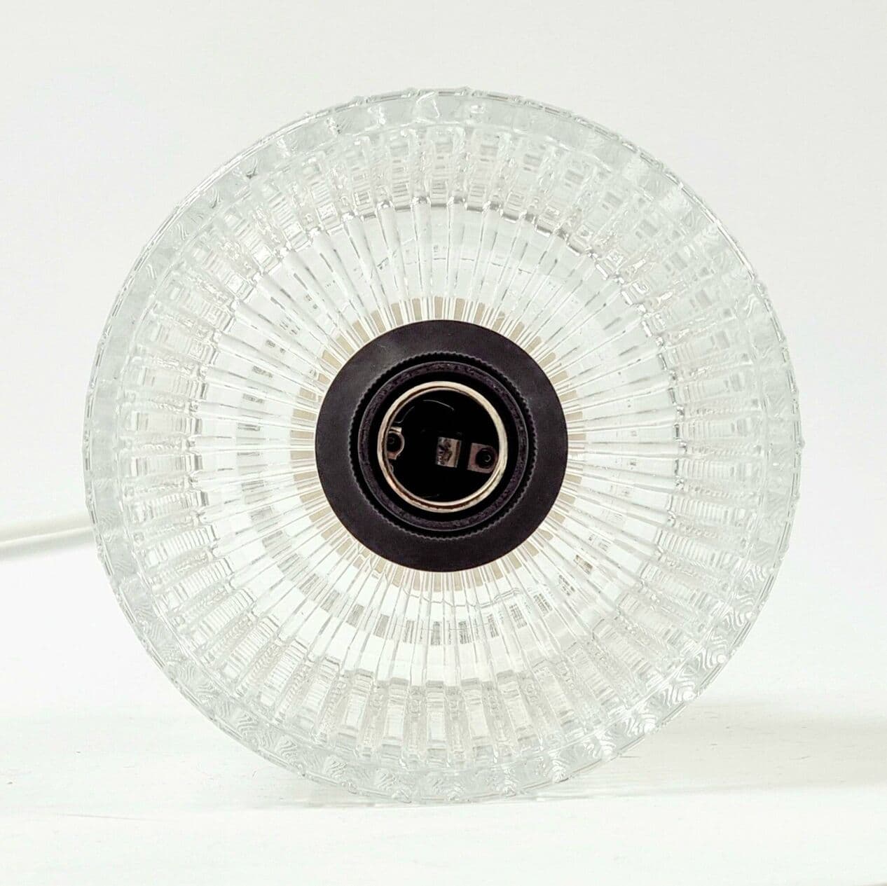 Lampa sufitowa, transparentne szkło kryształowe, mosiądz, proj. Carl Fagerlund, Orrefors, Szwecja, lata 60. - 297060