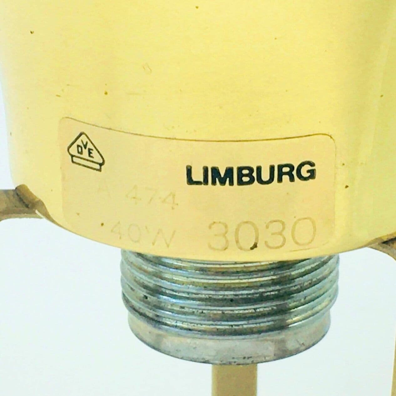 Lampa sufitowa, szkło transparent, mosiądz złoty, Limburg, Niemcy, lata 70. - 297042