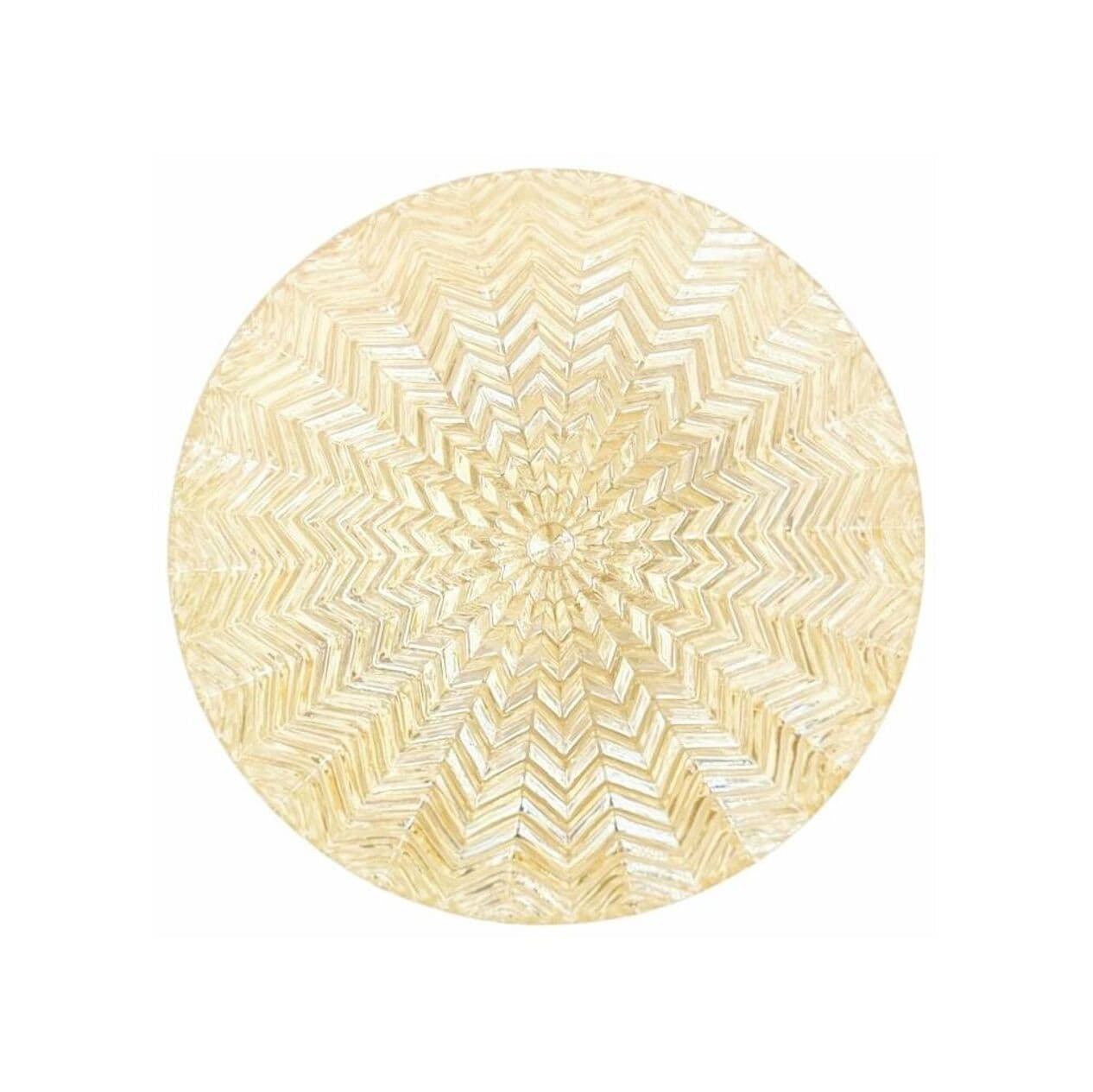 Lampa sufitowa geometryczna, szkło złote, Limburg, Niemcy, lata 70. - 297023