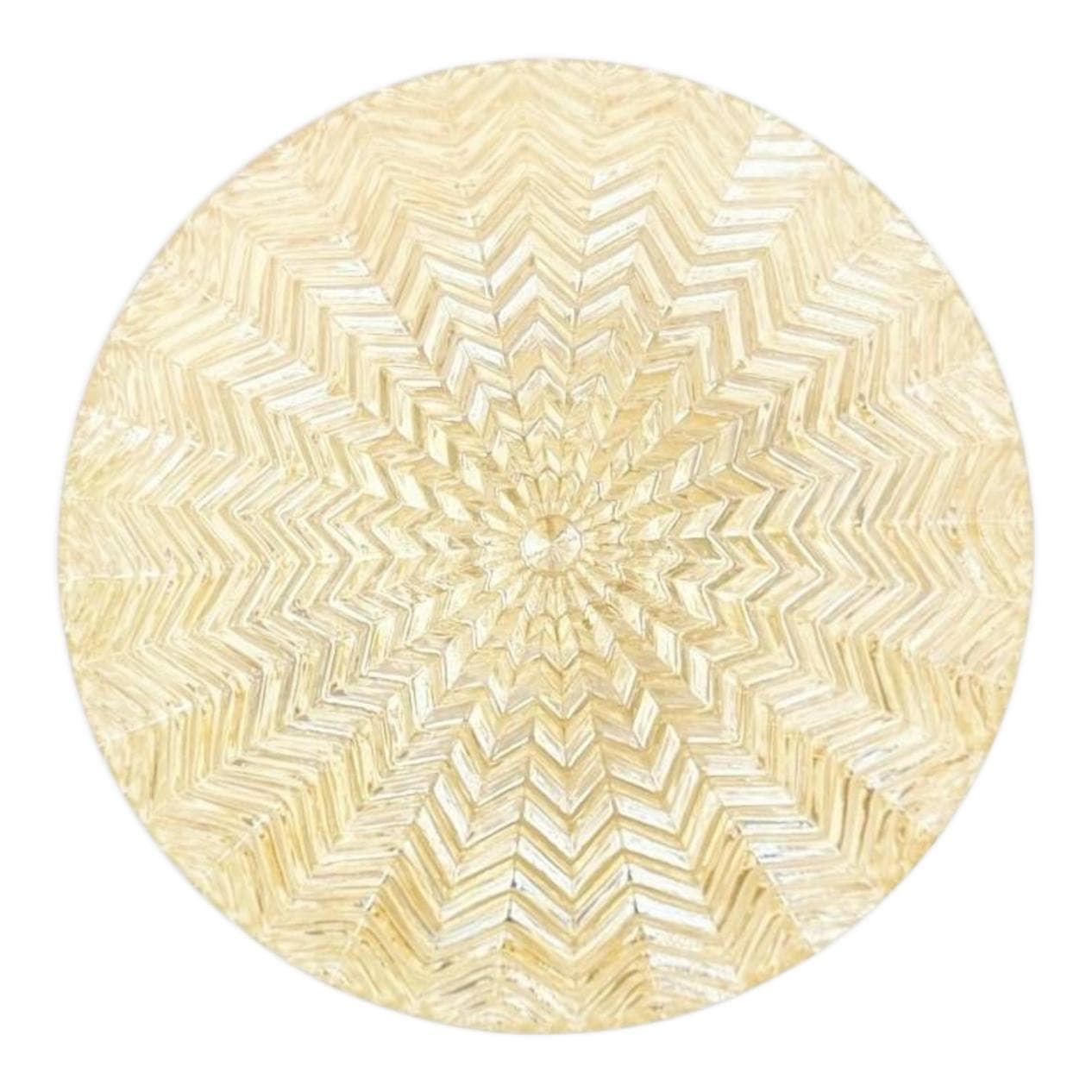 Lampa sufitowa geometryczna, szkło złote, Limburg, Niemcy, lata 70.