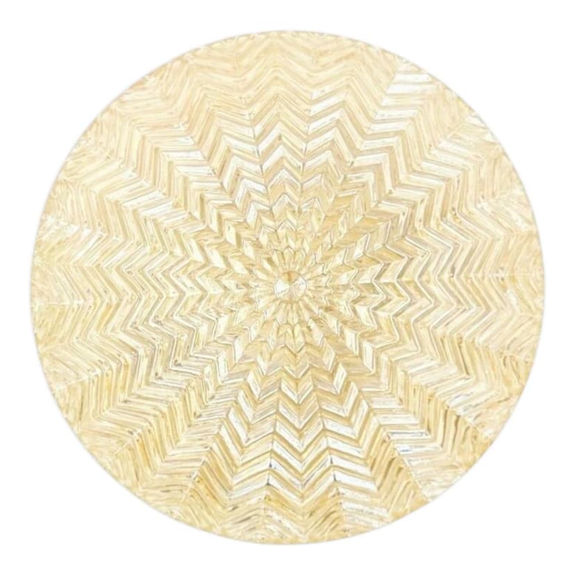 Lampa sufitowa geometryczna, szkło złote, Limburg, Niemcy, lata 70.