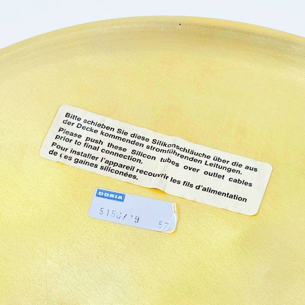 Plafon, Murano Ice, szkło transparentne, aluminium złoty, Doria Leuchten, Niemcy, lata 60. - 296998