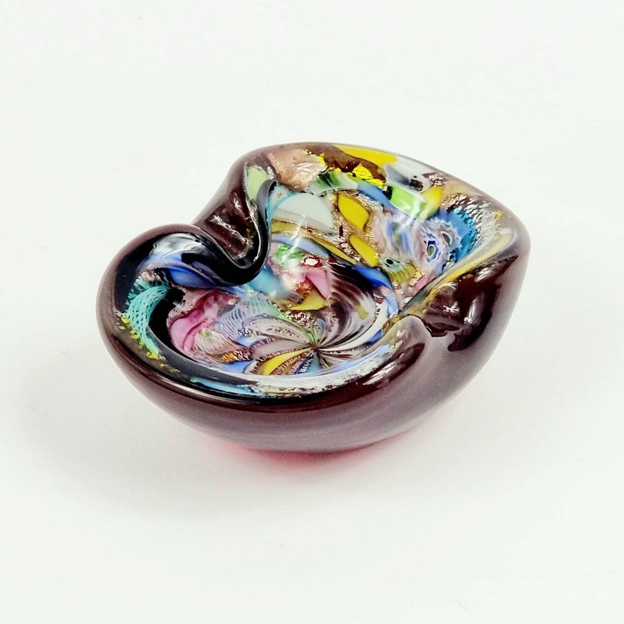 Bowl/Ashtray Tutti Frutti, multicolour glass, by D. Martens, Italy, 1960s. - 296949