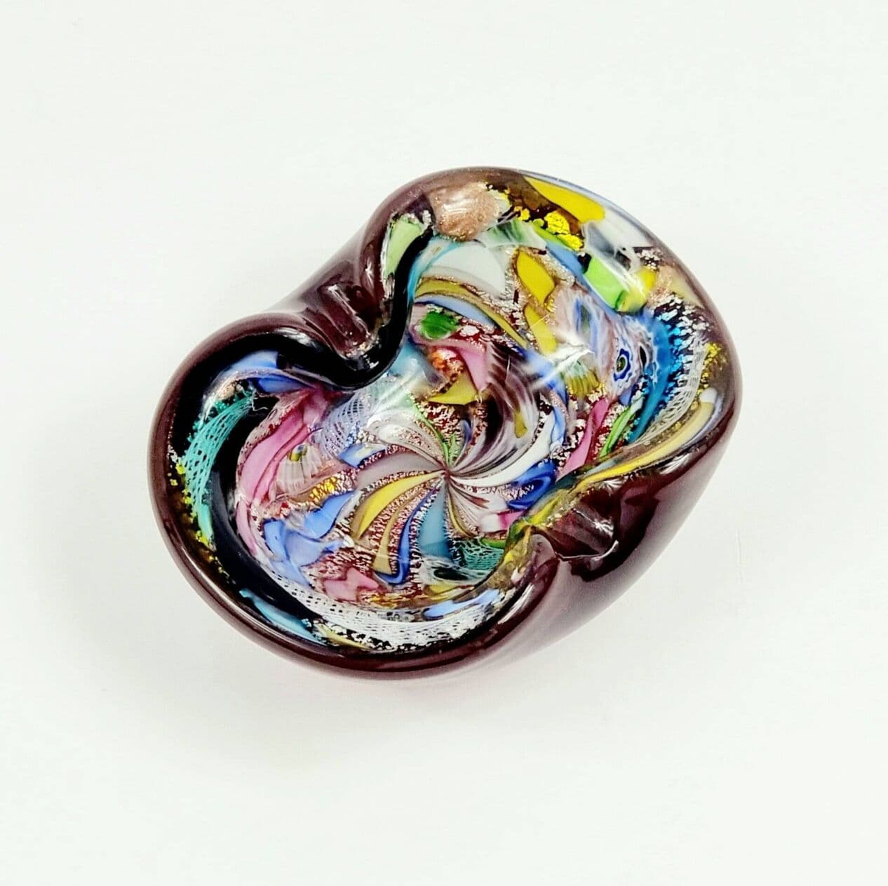 Bowl/Ashtray Tutti Frutti, multicolour glass, by D. Martens, Italy, 1960s. - 296950
