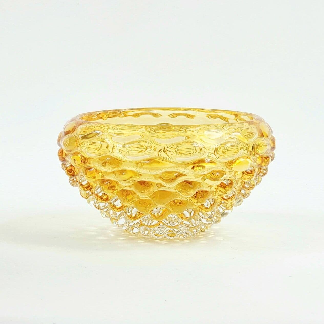 Bowl Lenti, gold transparent, glass crystal, Italy, 1940s. - 296941