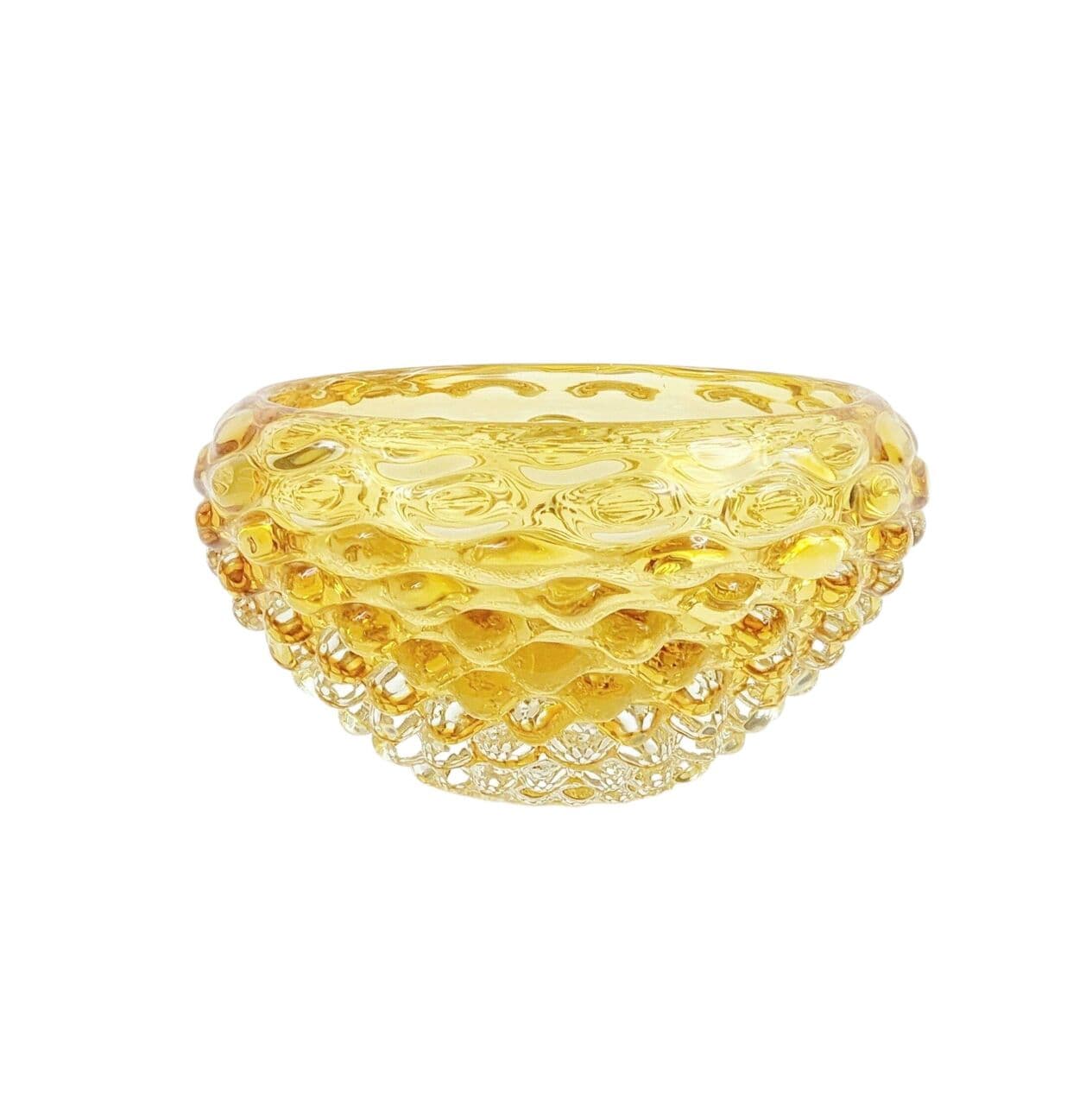 Bowl Lenti, gold transparent, glass crystal, Italy, 1940s. - 296946