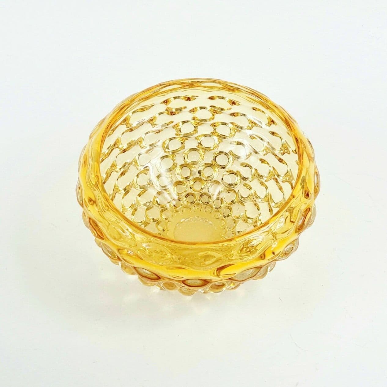 Bowl Lenti, gold transparent, glass crystal, Italy, 1940s. - 296942