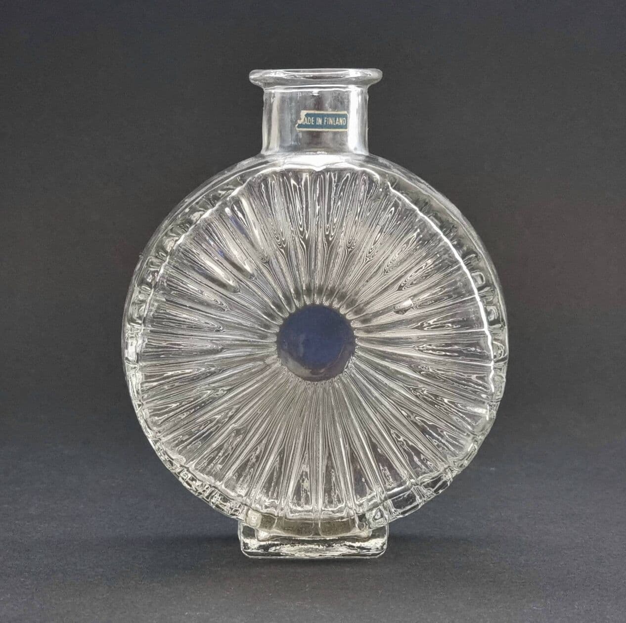 Vase Aurinkopullo, transparent glass, by H. Tynell, Finland, 1960s. - 296921