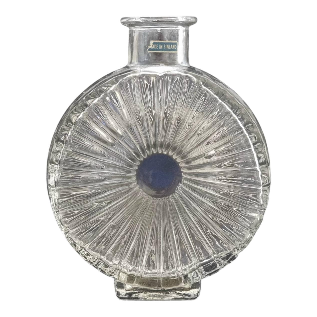 Vase Aurinkopullo, transparent glass, by H. Tynell, Finland, 1960s.