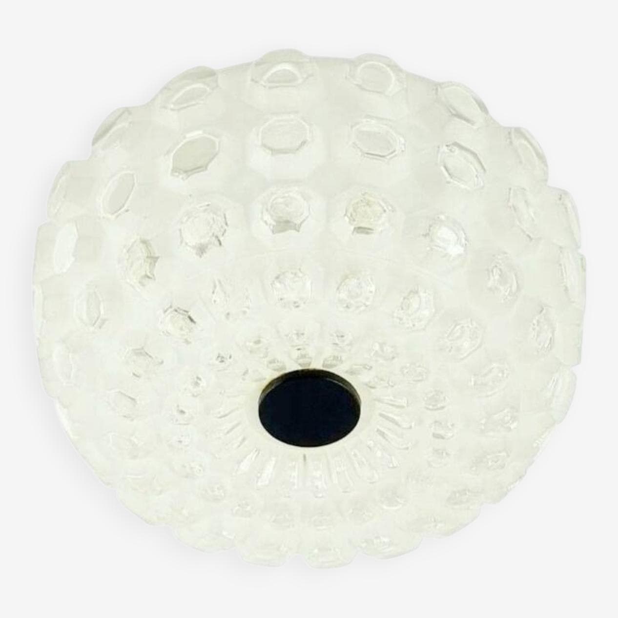 Lampa sufitowa/kinkiet, szkło Bubble, mleczne i transparentne, Limburg, Niemcy, lata 60.