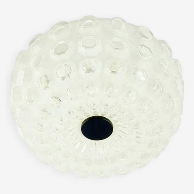 Lampa sufitowa/kinkiet, szkło Bubble, mleczne i transparentne, Limburg, Niemcy, lata 60. - WYMIARY