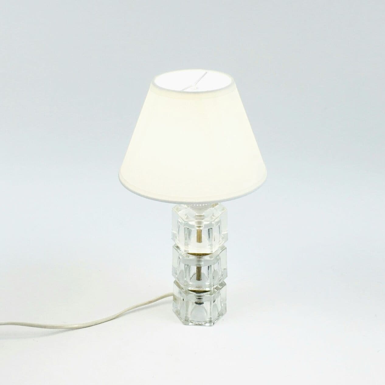 Lampka nocna, szkło, mosiądz, proj. Carl Fagerlund dla Orrefors, Szwecja, lata 60. - 296851