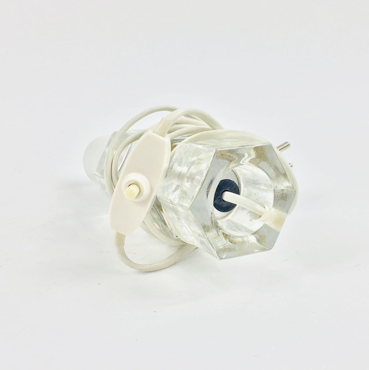 Lampka nocna, szkło, mosiądz, proj. Carl Fagerlund dla Orrefors, Szwecja, lata 60. - 296856