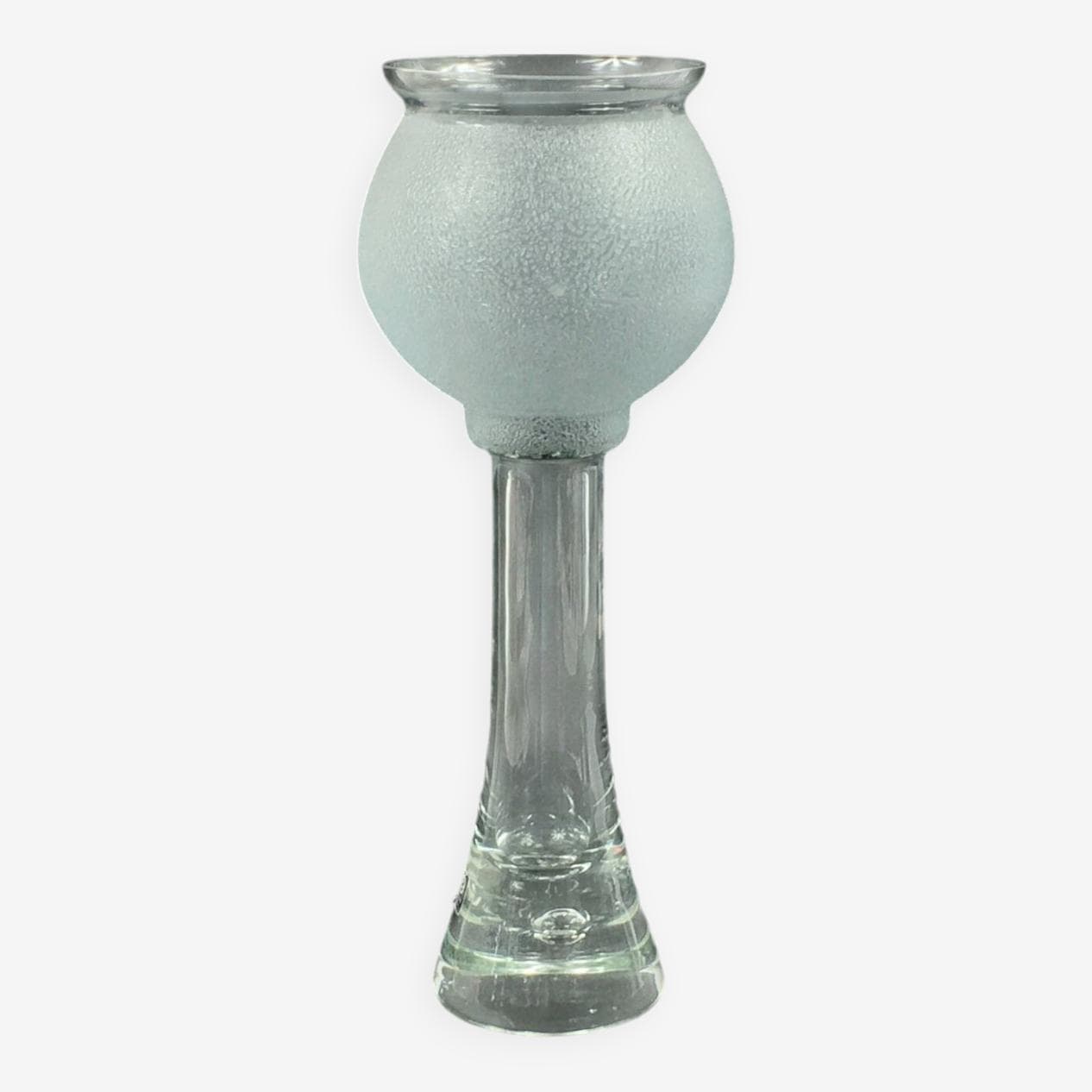 Wazon Space Age, szkło transparentny niebieski, Szwecja, lata 70. - 296836