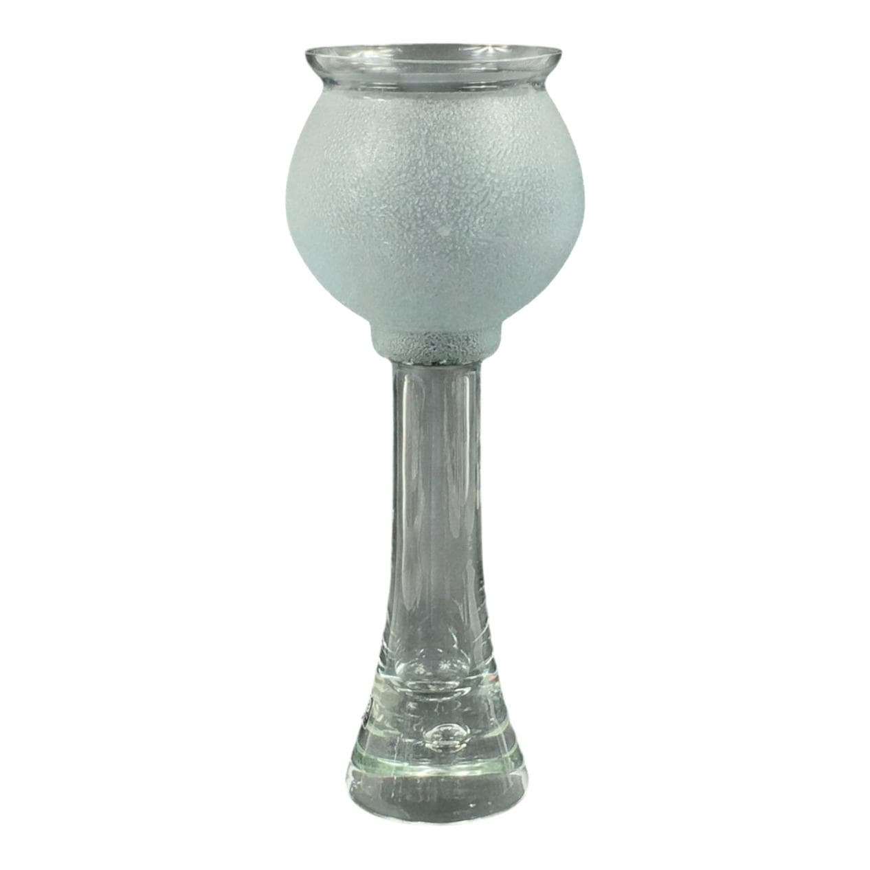 Wazon Space Age, szkło transparentny niebieski, Szwecja, lata 70.