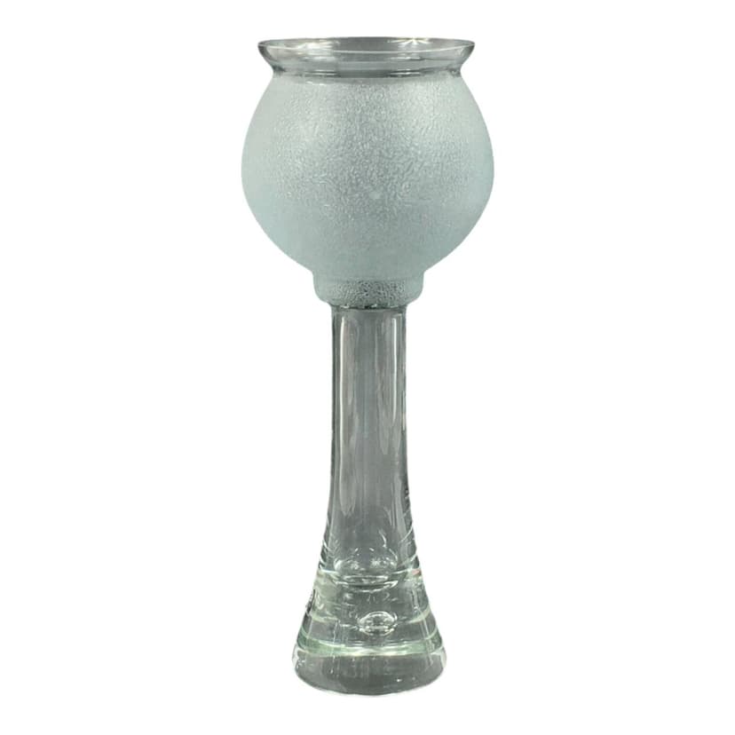 Wazon Space Age, szkło transparentny niebieski, Szwecja, lata 70.