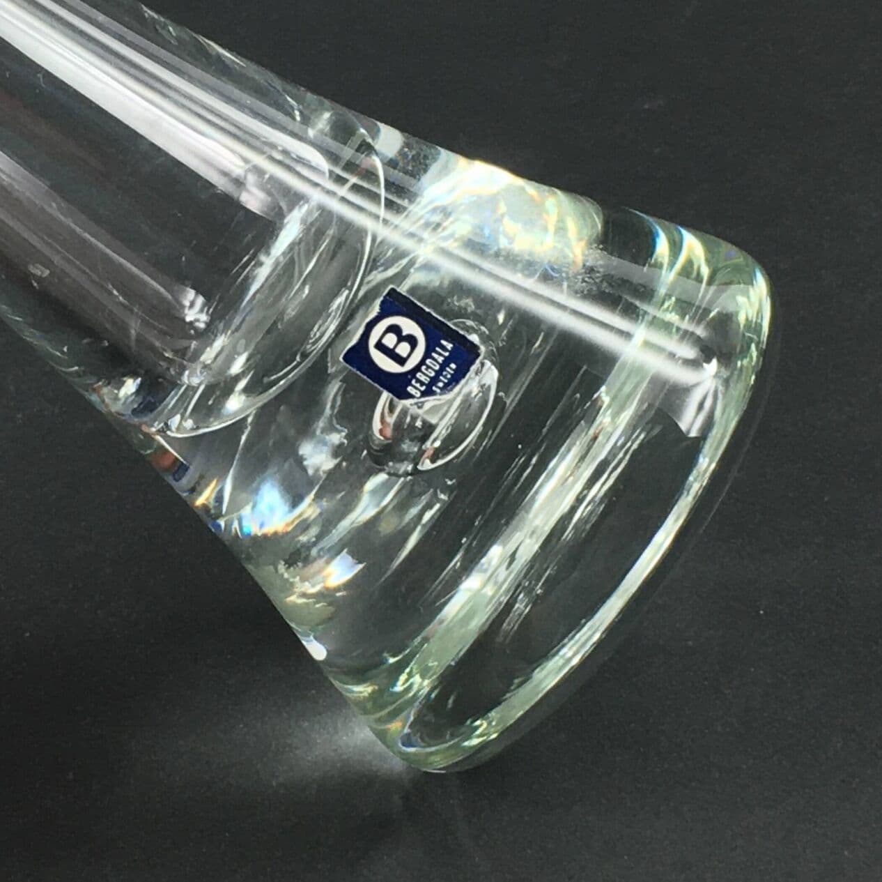 Wazon Space Age, szkło transparentny niebieski, Szwecja, lata 70. - 296832