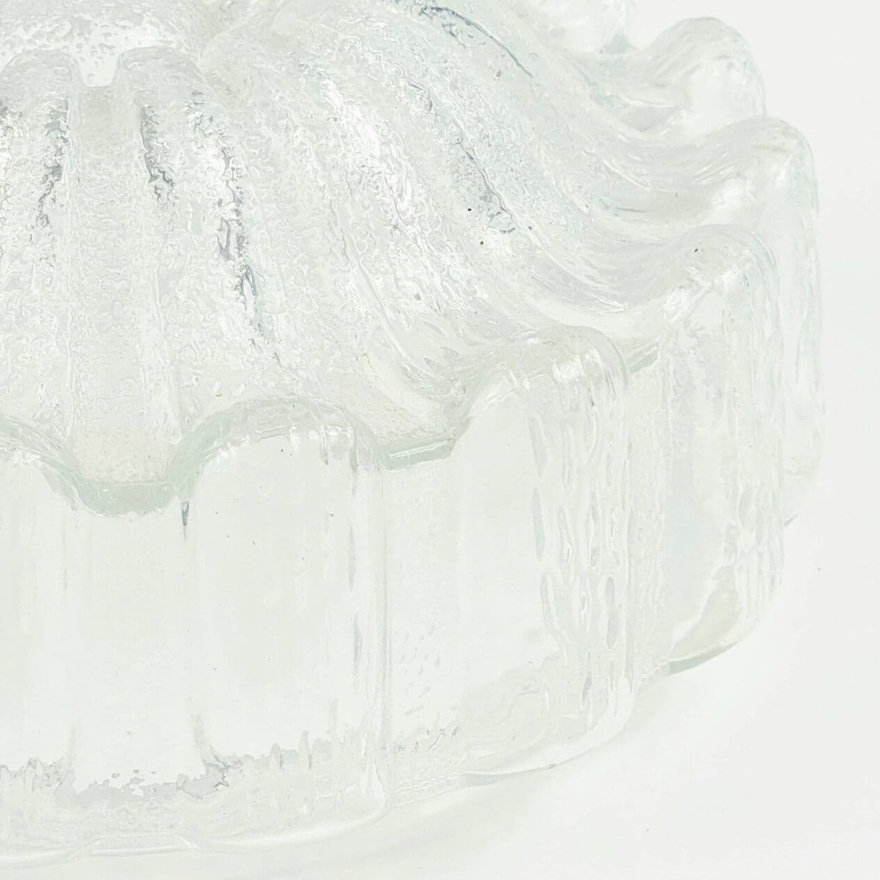 Lampa sufitowa, szkło transparentne, chrom, Limburg, Niemcy, lata 70. - 296794
