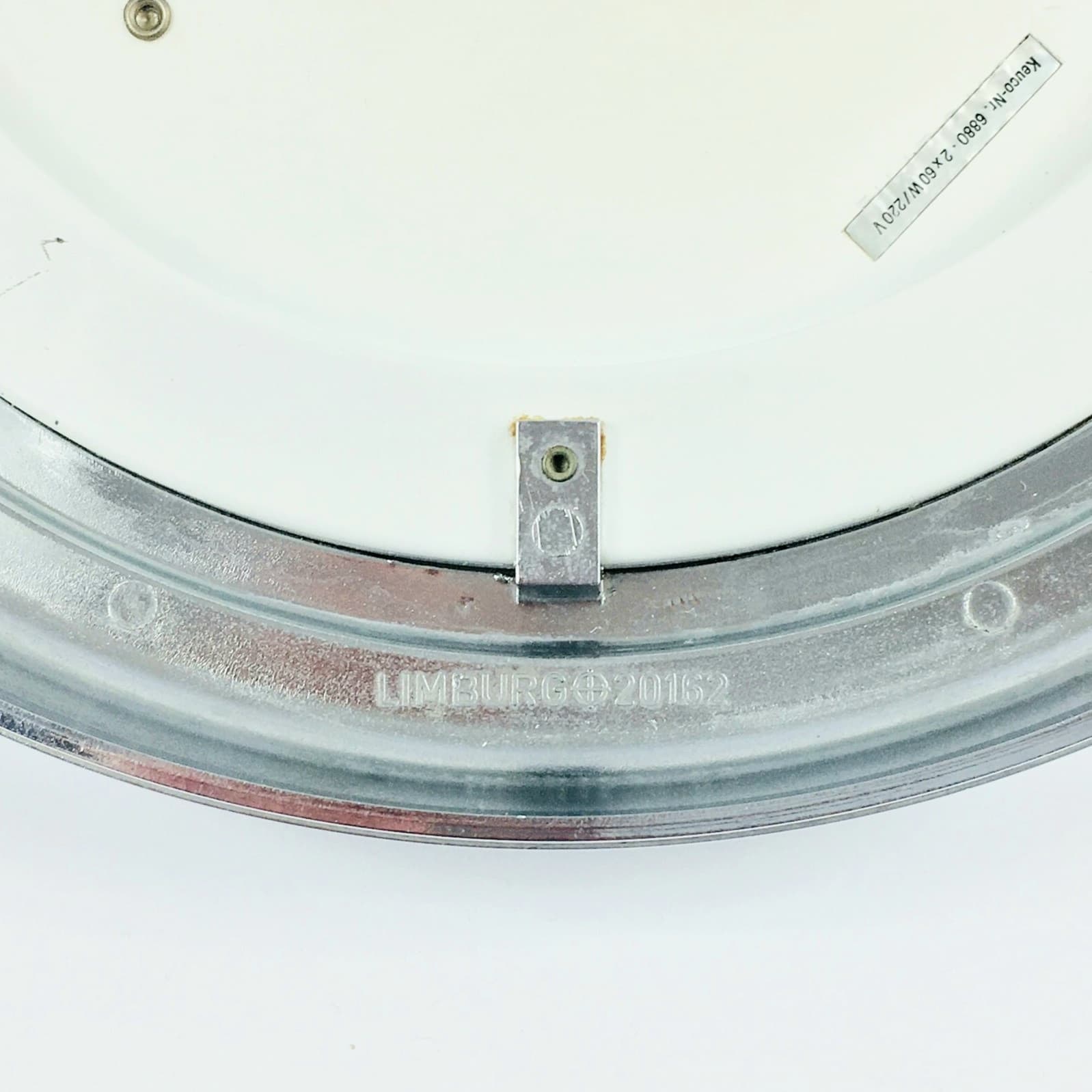 Plafon/lampa sufitowa, szkło transparentne, chrom, Limburg, Niemcy, lata 70. - 313597