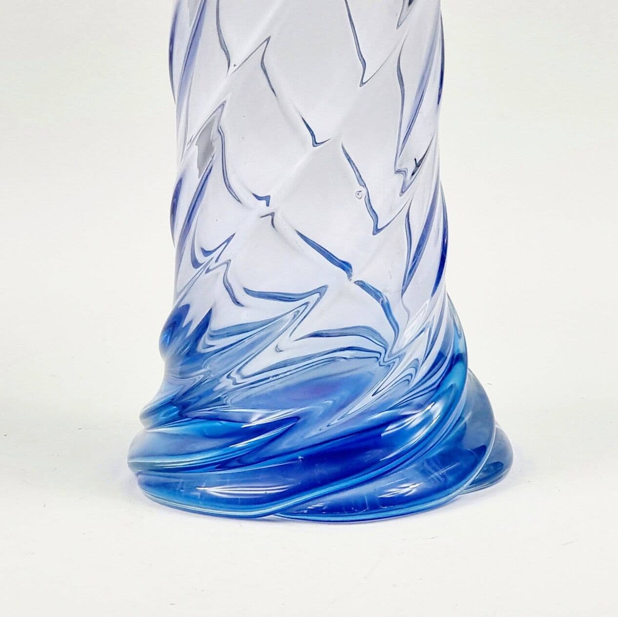 Vase Murano, blue purple pink transparent, glass crystal, Italy, 1960s. - 296707