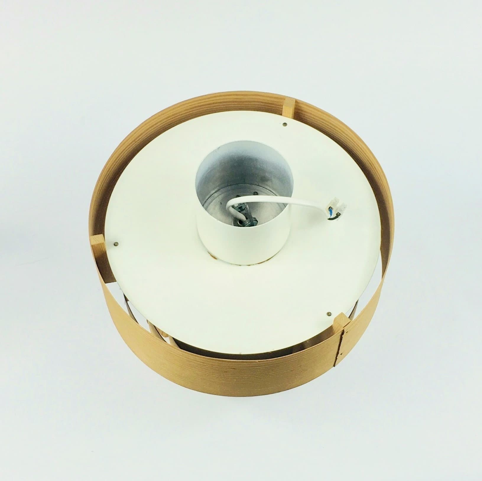 Lampa sufitowa, sklejka brązowa, proj. H.-A. Jakobsson, Szwecja, lata 60. - 298723