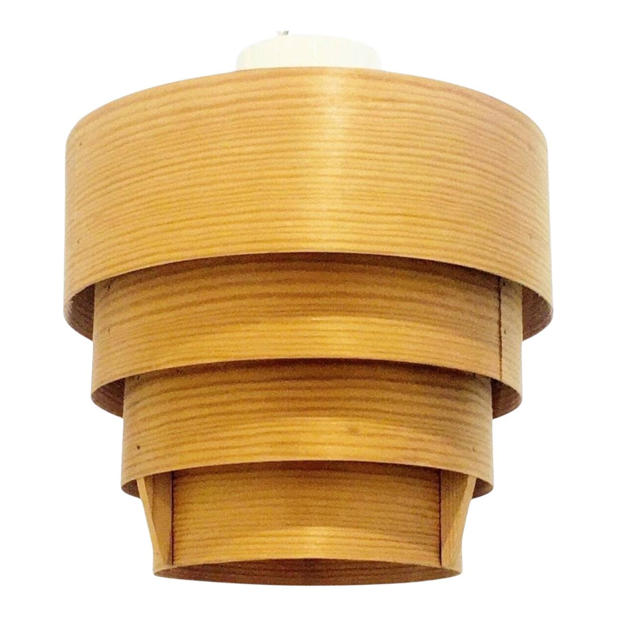 Lampa sufitowa, sklejka brązowa, proj. H.-A. Jakobsson, Szwecja, lata 60.