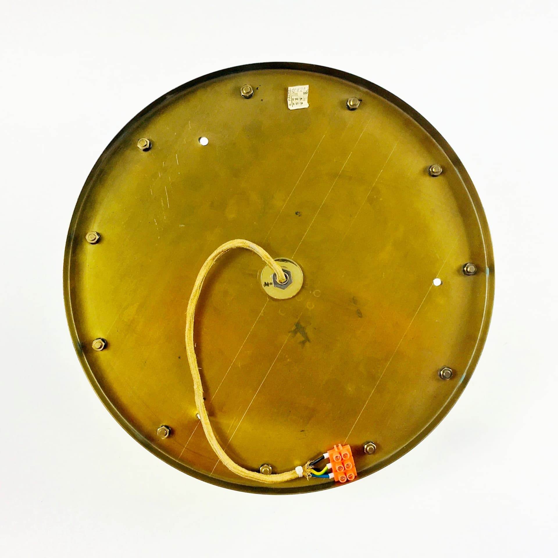 Plafon/lampa sufitowa, kwiatowa, szkło transparentne Murano, mosiądz, Ernst Palme, Niemcy, lata 60./70. - 314194