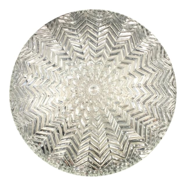 Lampa sufitowa geometryczna, szkło transparentne kryształ, Niemcy, lata 70. - WYMIARY