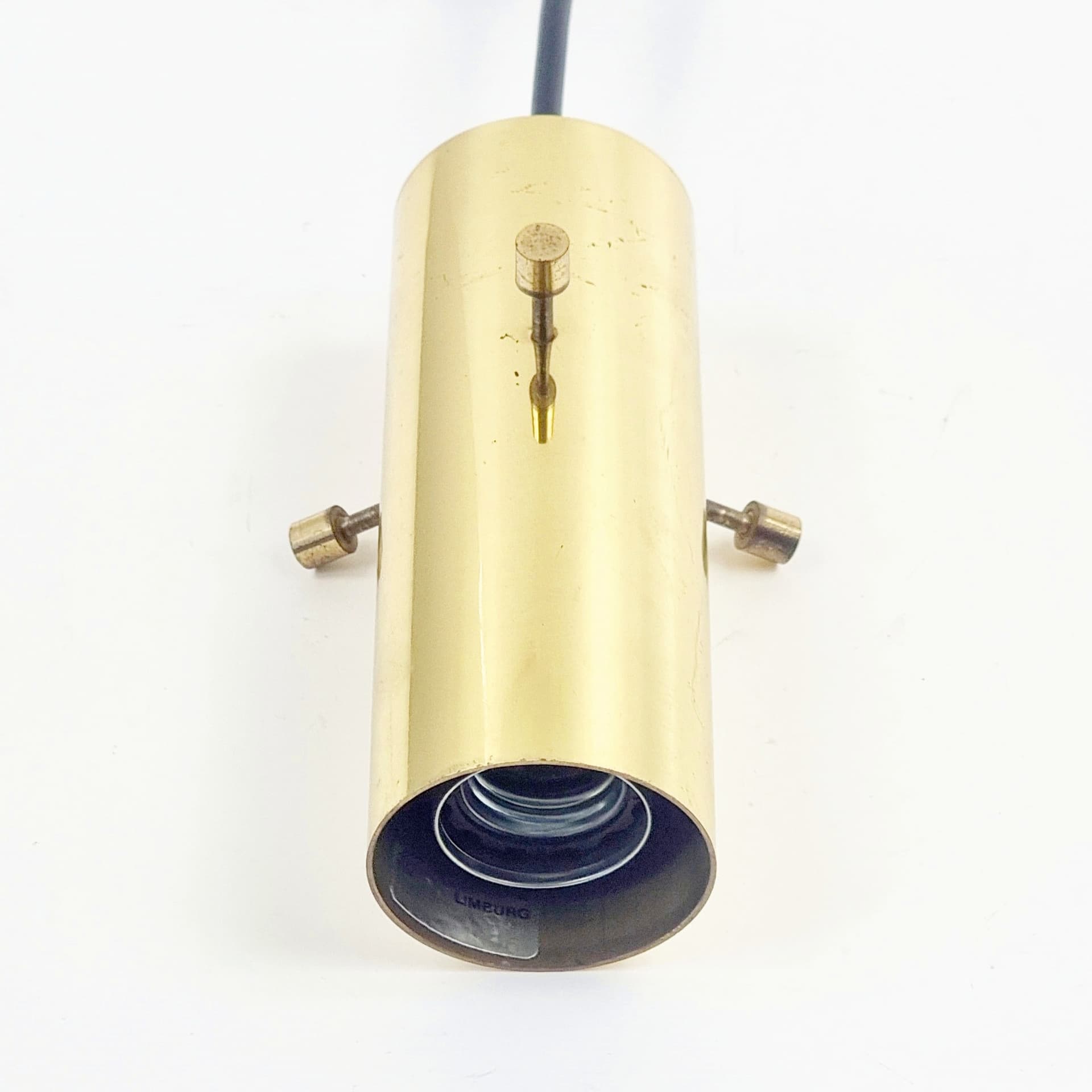 Lampa sufitowa, szkło transparentne, mosiądz, Niemcy, lata 60./70. - 308679