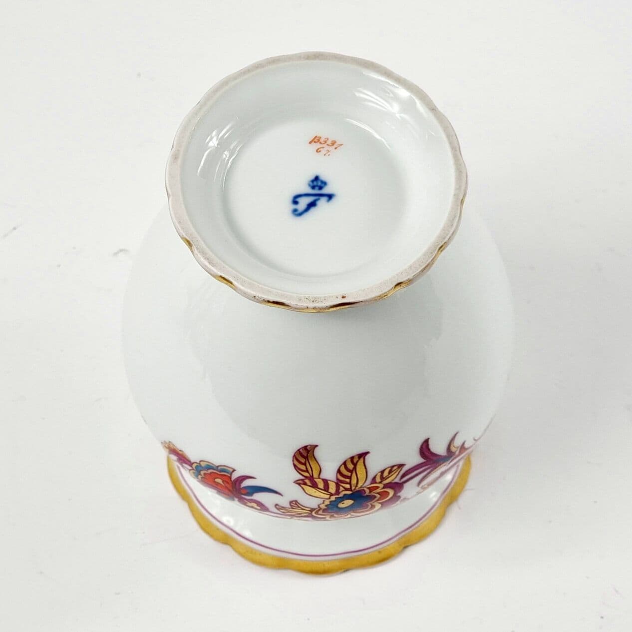 Vase, white multicolour gilt, porcelain, Fürstenberg, Germany, 1960s - 296508