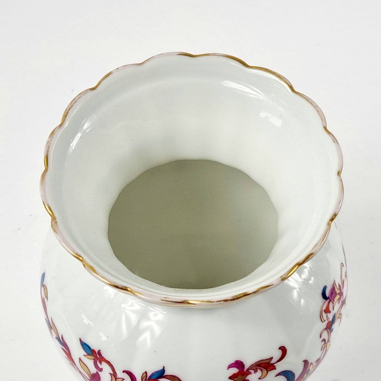 Vase, white multicolour gilt, porcelain, Fürstenberg, Germany, 1960s - 296507