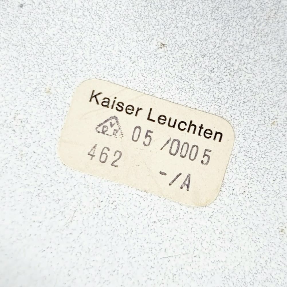 Lampa wisząca Space Age, metal biały, proj. K. Hempel, Kaiser Leuchten, Niemcy, lata 70. - 302923