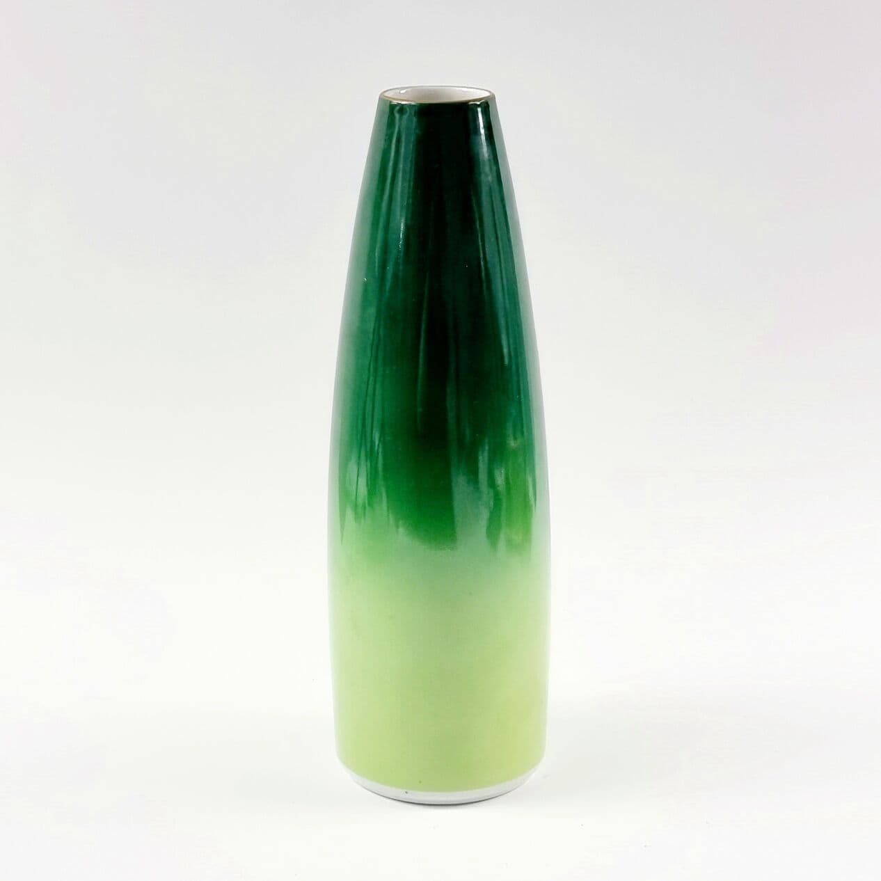 Porcelain vase, green white gold, Wallendorf, East Germany, 1960s - 296457