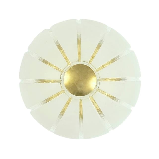 Lampa sufitowa/plafon Space Age, szkło, mosiądz, Limburg, Niemcy, lata 70. - WYMIARY