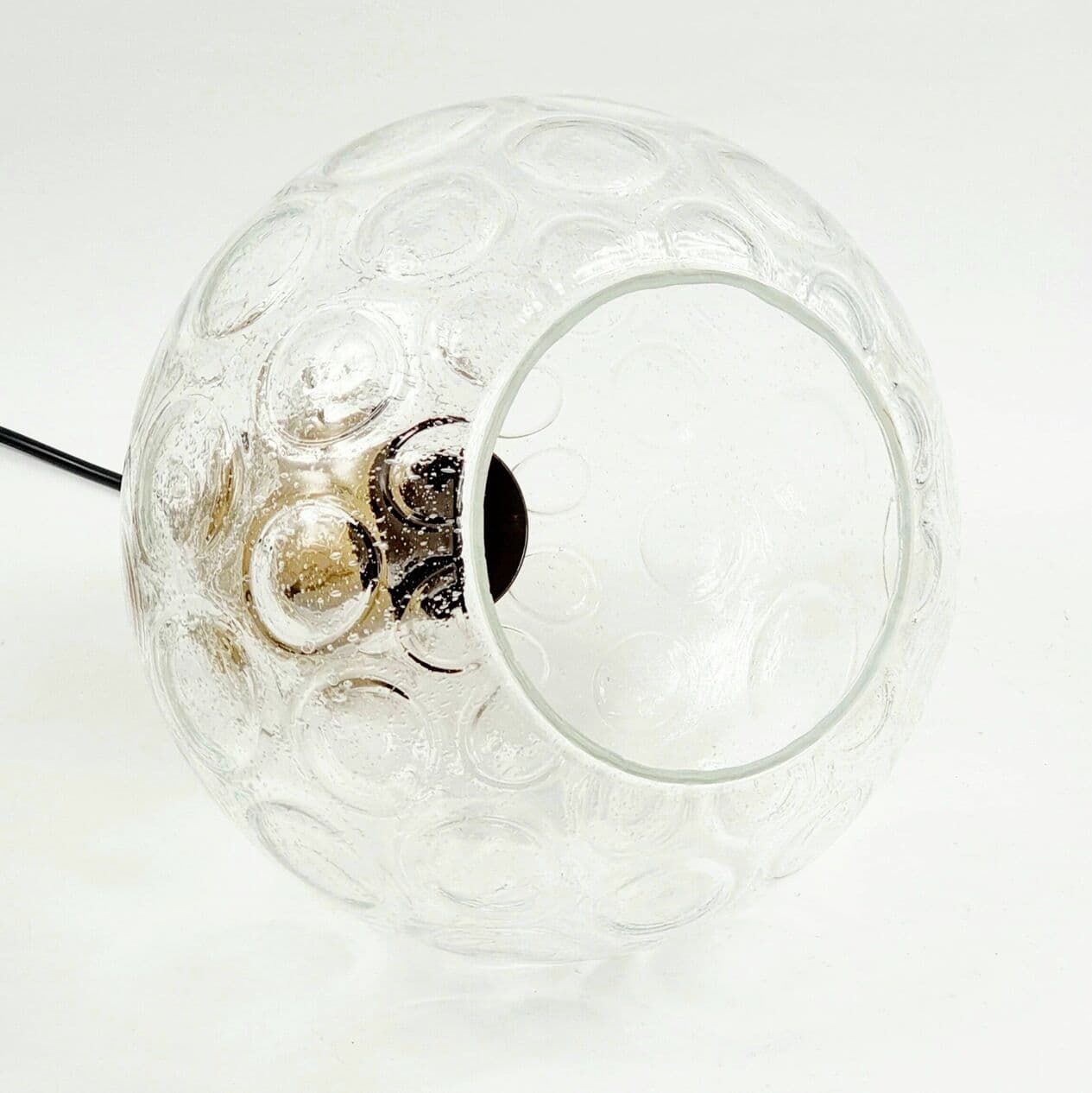 Lampa sufitowa Bubble, szkło transparentne, mosiądz złoty, proj. H. Tynell, Limburg, Niemcy, lata 60. - 296342