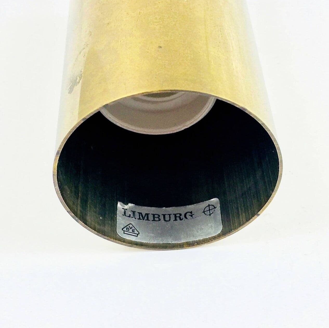 Lampa sufitowa Bubble, szkło transparentne, mosiądz złoty, proj. H. Tynell, Limburg, Niemcy, lata 60. - 296344