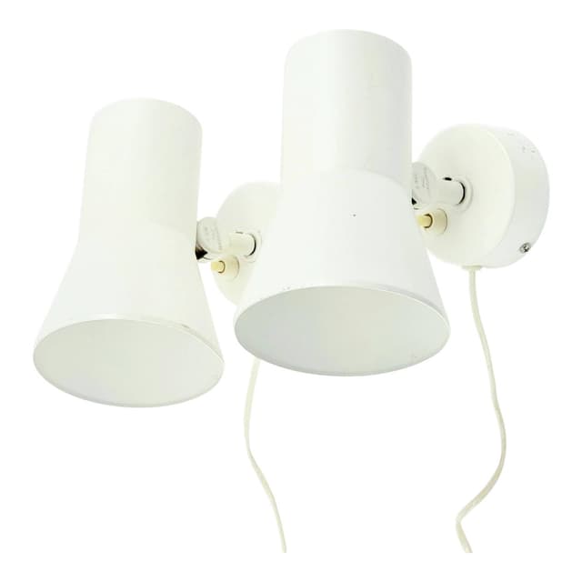 Para kinkietów, biały metal, proj. H.-A. Jakobsson, Szwecja, lata 60. - WYMIARY