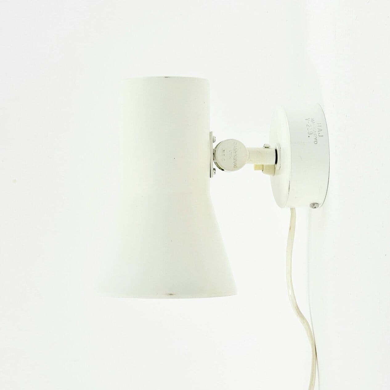 Para kinkietów, biały metal, proj. H.-A. Jakobsson, Szwecja, lata 60. - 296320