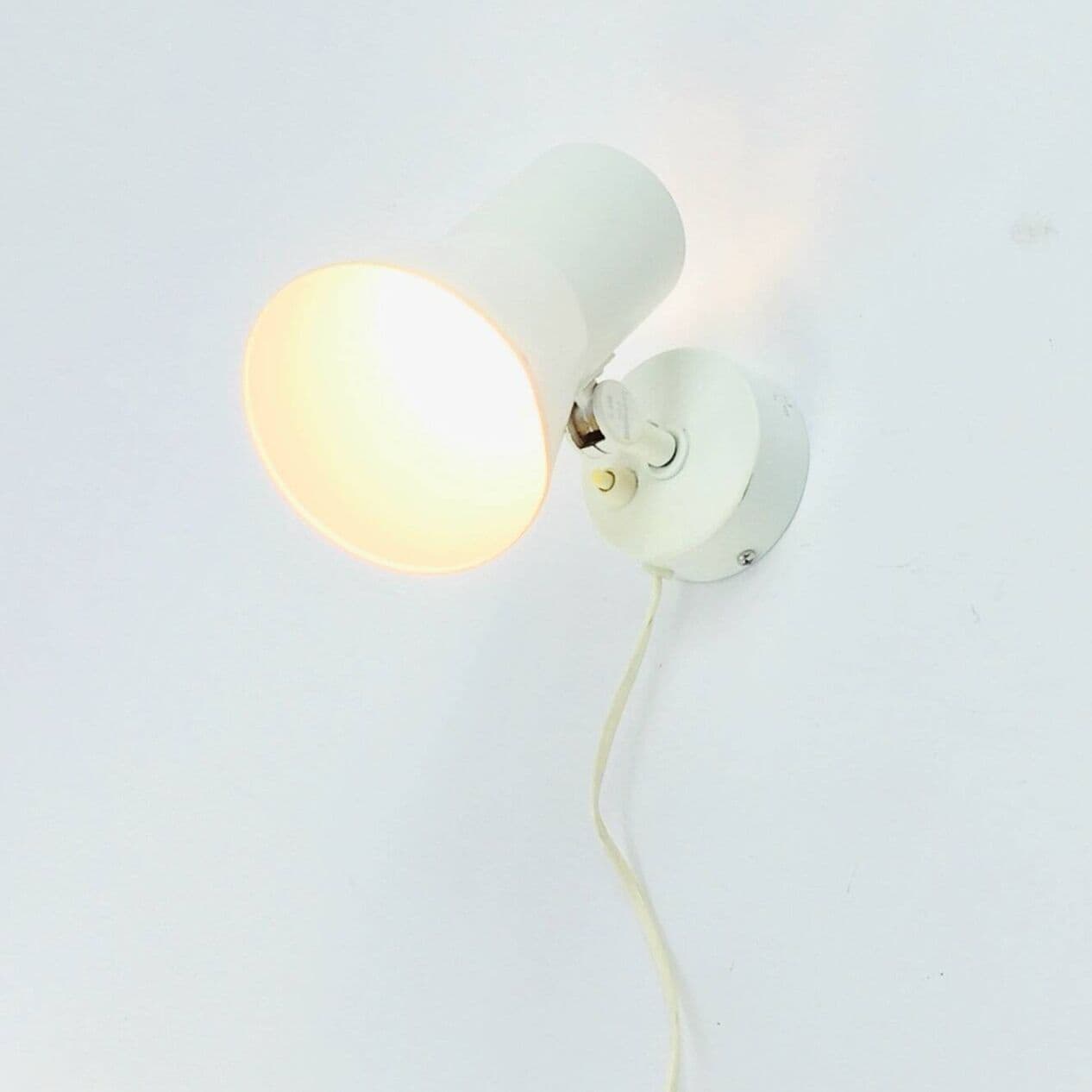 Para kinkietów, biały metal, proj. H.-A. Jakobsson, Szwecja, lata 60. - 296323