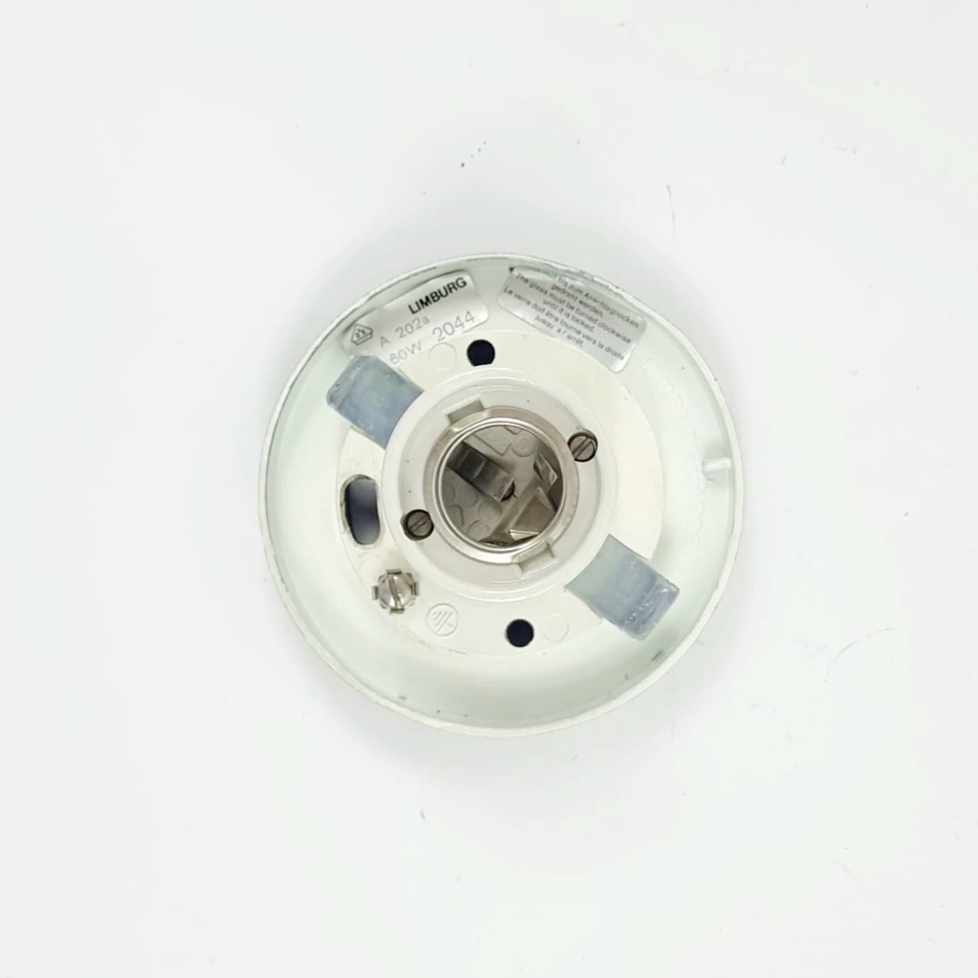 Wall Light/Flush Mount Bubble, light amber glass, black metal, by H. Tynell, Limburg, Germany, 1970s. - 306032