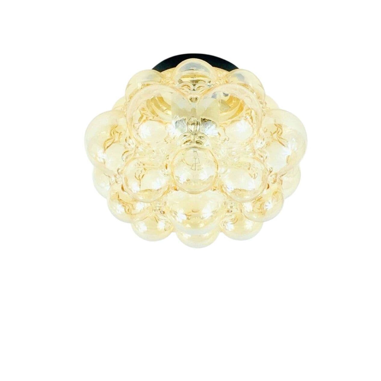 Lampa sufitowa Bubble, szkło złote, metal czarny, proj. H. Tynell, Limburg, Niemcy, lata 60. - 296294
