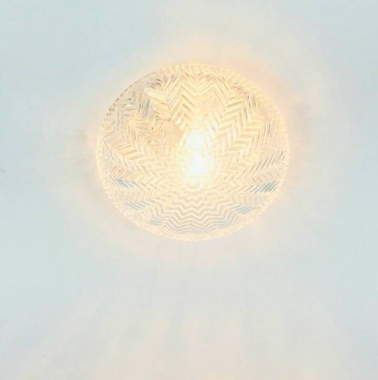 Lampa sufitowa lub kinkiet, transparentny, szkło kryształ, Niemcy, lata 70. - 296260