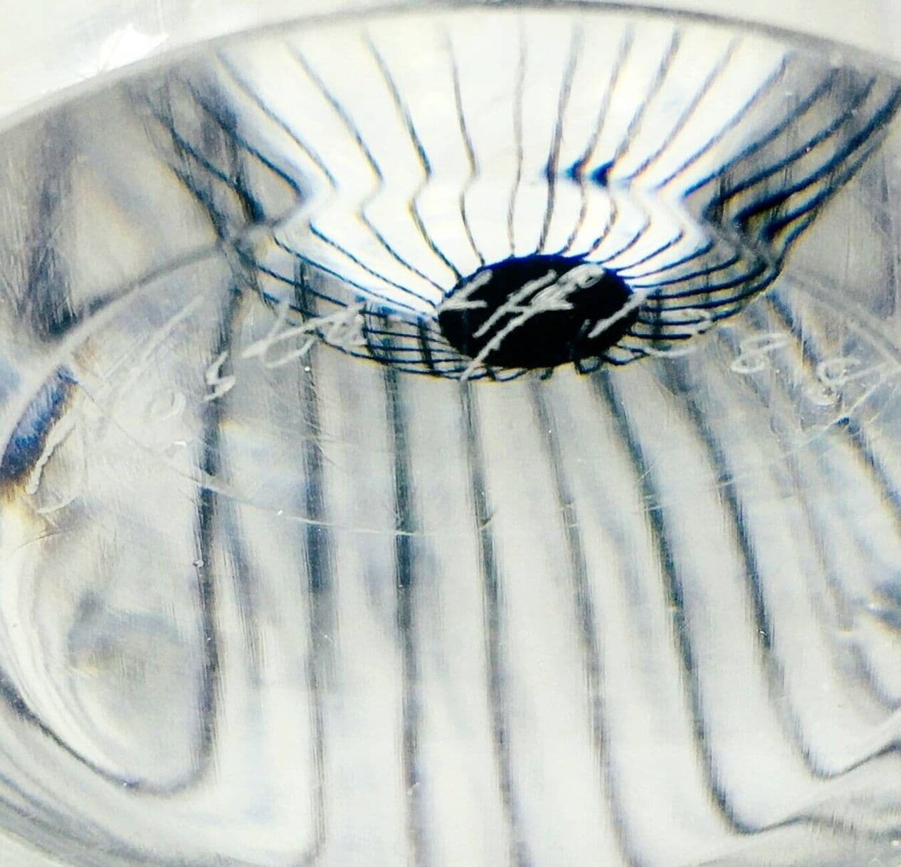 Vase, transparent glass, black purple, by V. Lindstrand, Sweden, 1950s - 296250