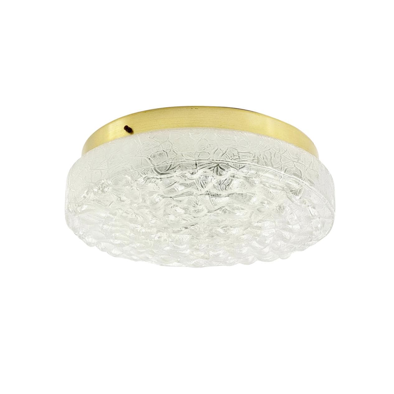 Para plafonów/lamp sufitowych Murano Ice Glass, szkło transparentne, Doria Leuchten, Niemcy, lata 60. - 296215