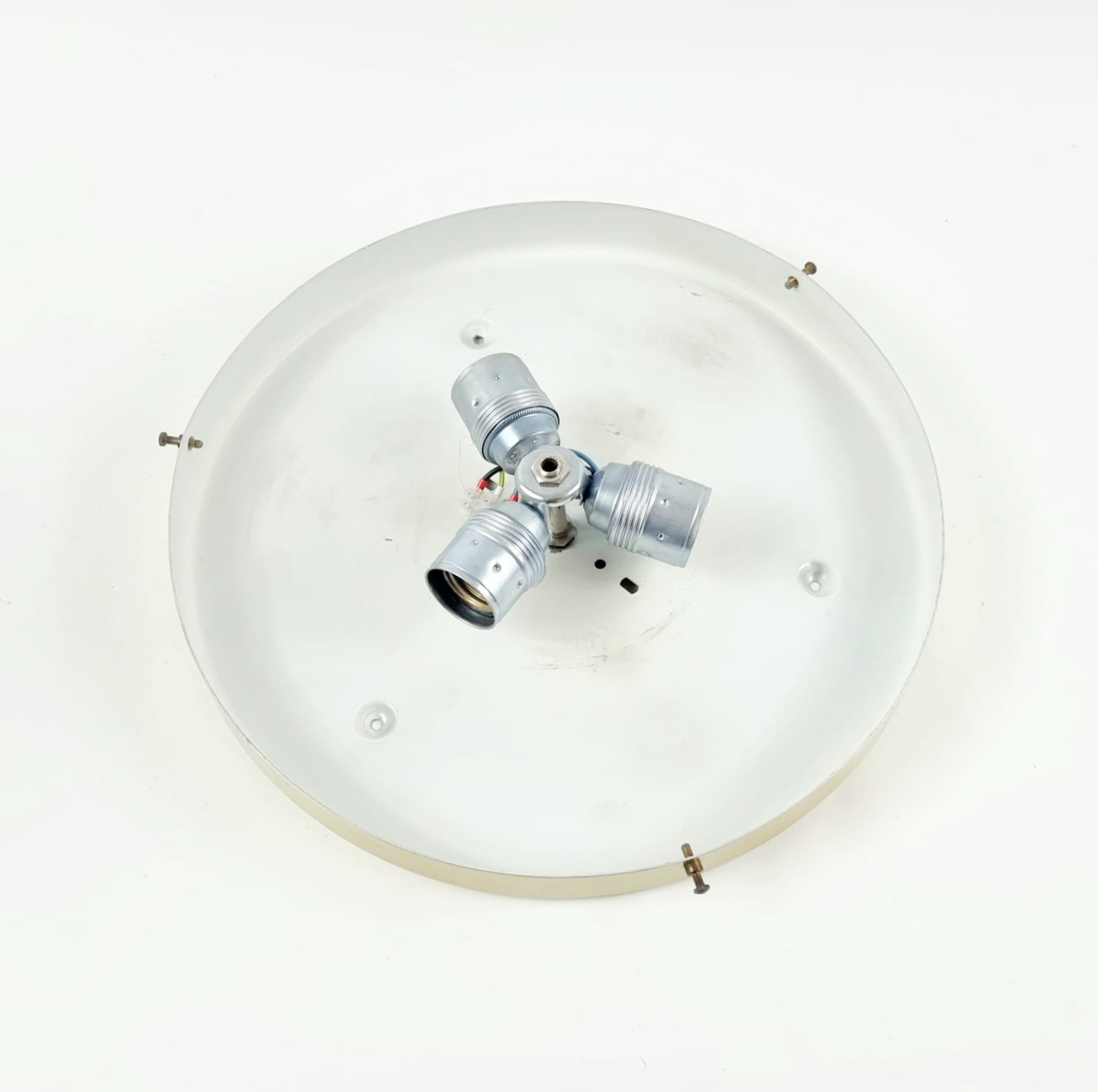 Para plafonów/lamp sufitowych Murano Ice Glass, szkło transparentne, Doria Leuchten, Niemcy, lata 60. - 299116