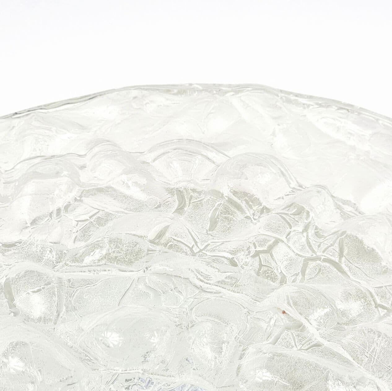 Para plafonów/lamp sufitowych Murano Ice Glass, szkło transparentne, Doria Leuchten, Niemcy, lata 60. - 296217