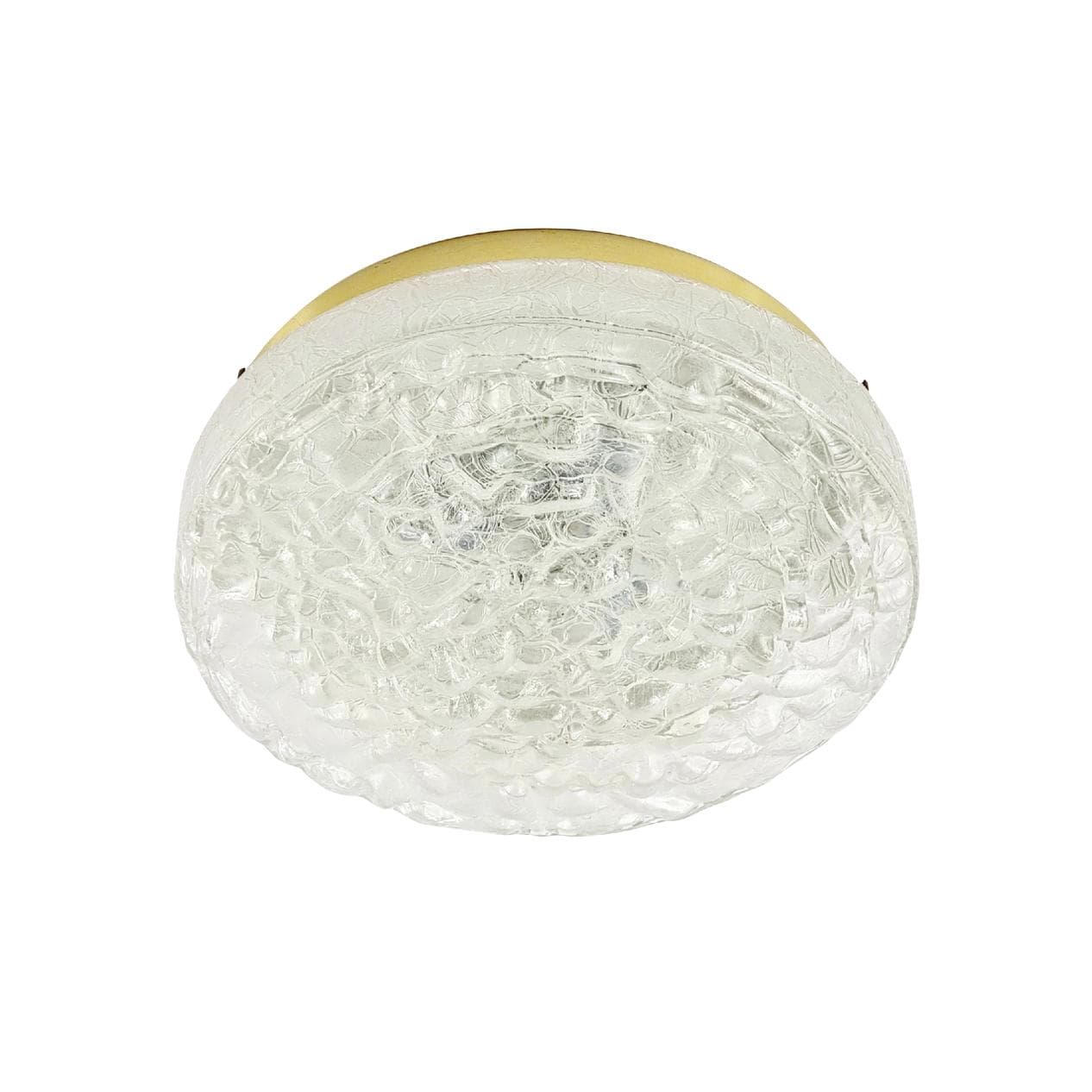 Para plafonów/lamp sufitowych Murano Ice Glass, szkło transparentne, Doria Leuchten, Niemcy, lata 60. - 296213