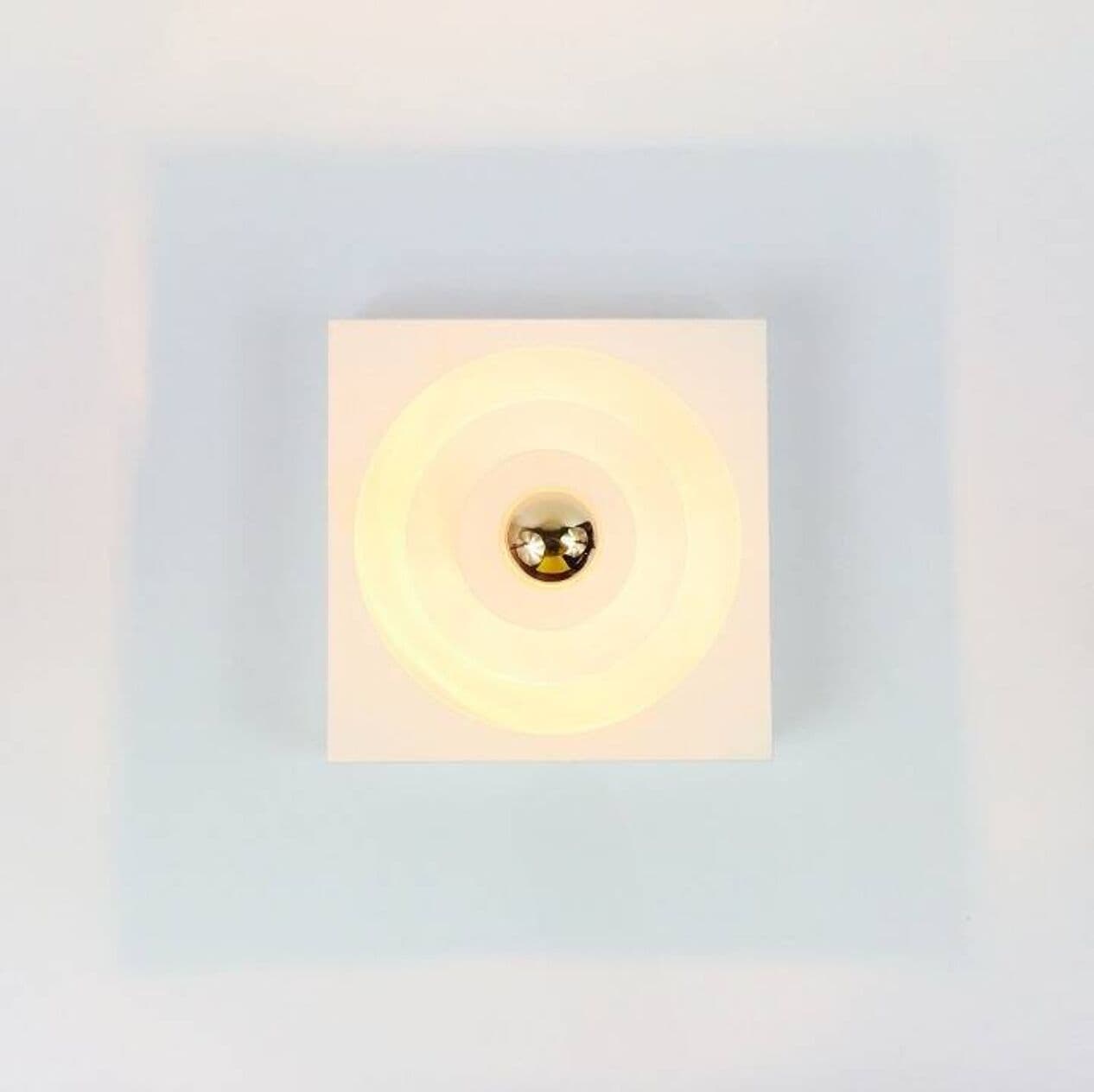 Wall light Space Age, white metal, by K. Hempel, Kaiser Leuchten, Germany, 1970s. - 296152
