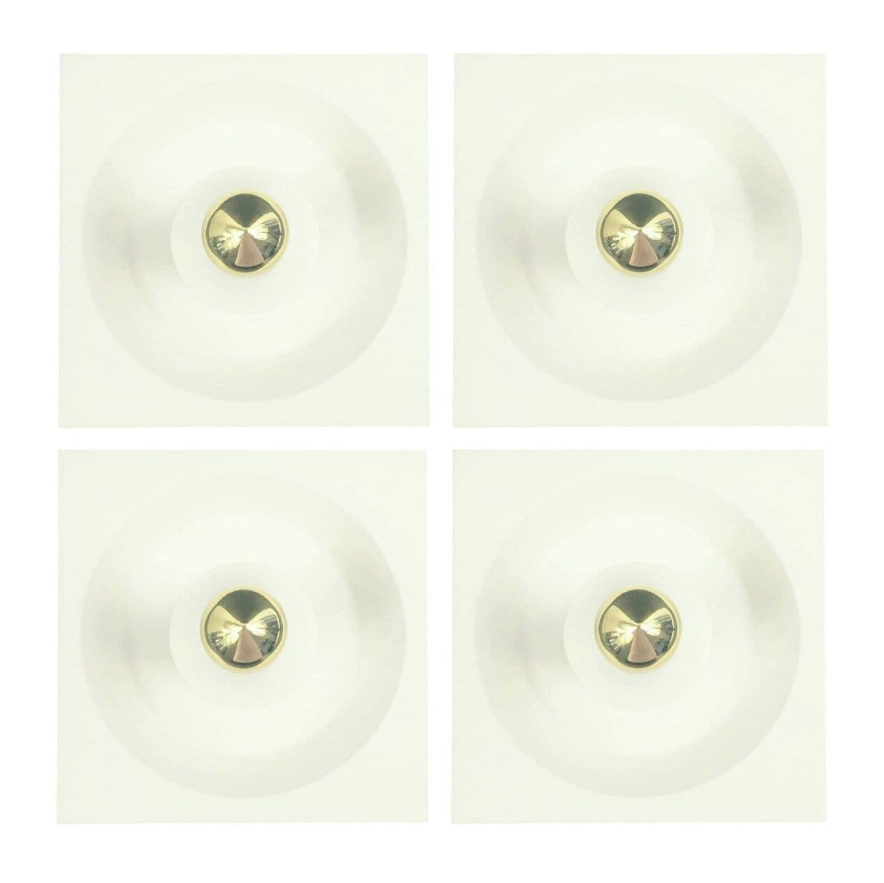 Wall light Space Age, white metal, by K. Hempel, Kaiser Leuchten, Germany, 1970s. - 296156